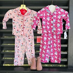NWT Hello Kitty Pajamas (2Pair) & Pink Boots